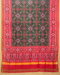 Red & Green Manekchowk Patola Dupatta