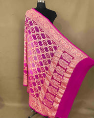 Pink Shaded Georgette Bandhani Dupatta