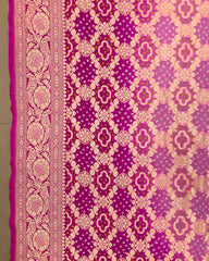 Pink Shaded Georgette Bandhani Dupatta