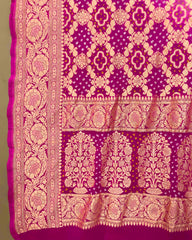 Pink Shaded Georgette Bandhani Dupatta