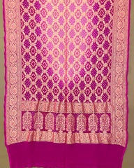 Pink Shaded Georgette Bandhani Dupatta