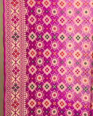 Pink Shaded Meenakari Georgette Bandhani Dupatta