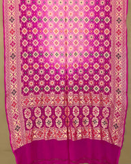 Pink Shaded Meenakari Georgette Bandhani Dupatta