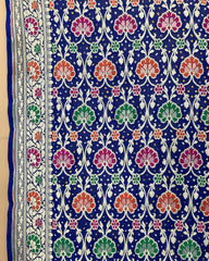 Blue Meenakari Georgette Bandhani Dupatta