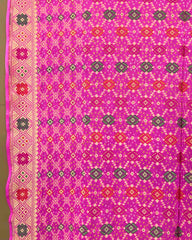 Baby Pink Meenakari Georgette Bandhani Dupatta