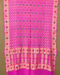 Baby Pink Meenakari Georgette Bandhani Dupatta