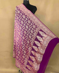 Purple Shaded Georgette Bandhani Dupatta