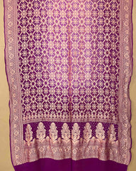 Purple Shaded Georgette Bandhani Dupatta