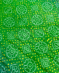 Green Shaded Meenakari Bandhani Dupatta