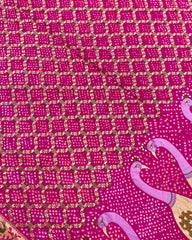 Pink Meenakari Bandhani Dupatta