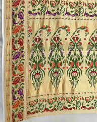 White Meenakari Bandhani Dupatta