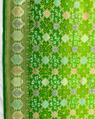 Green Shaded Meenakari Bandhani Dupatta