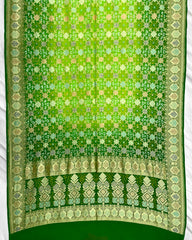 Green Shaded Meenakari Bandhani Dupatta