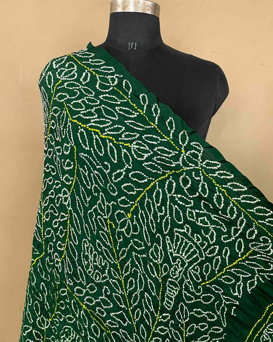 Green Gajji Bandhani Dupatta