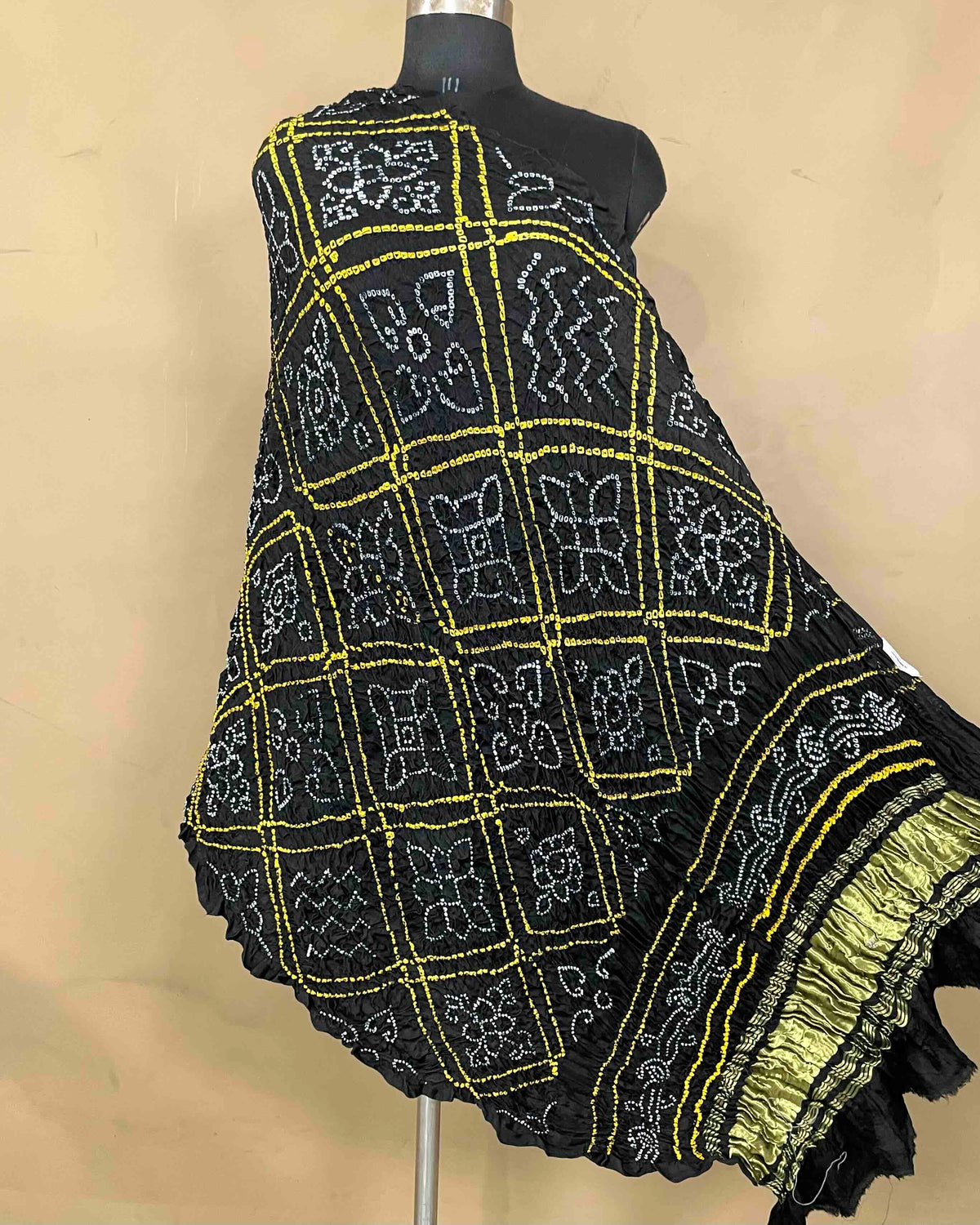 Black Gajji Bandhani Dupatta