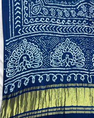 Blue & Turquoise Gajji Bandhani Dupatta