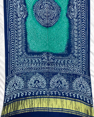 Blue & Turquoise Gajji Bandhani Dupatta