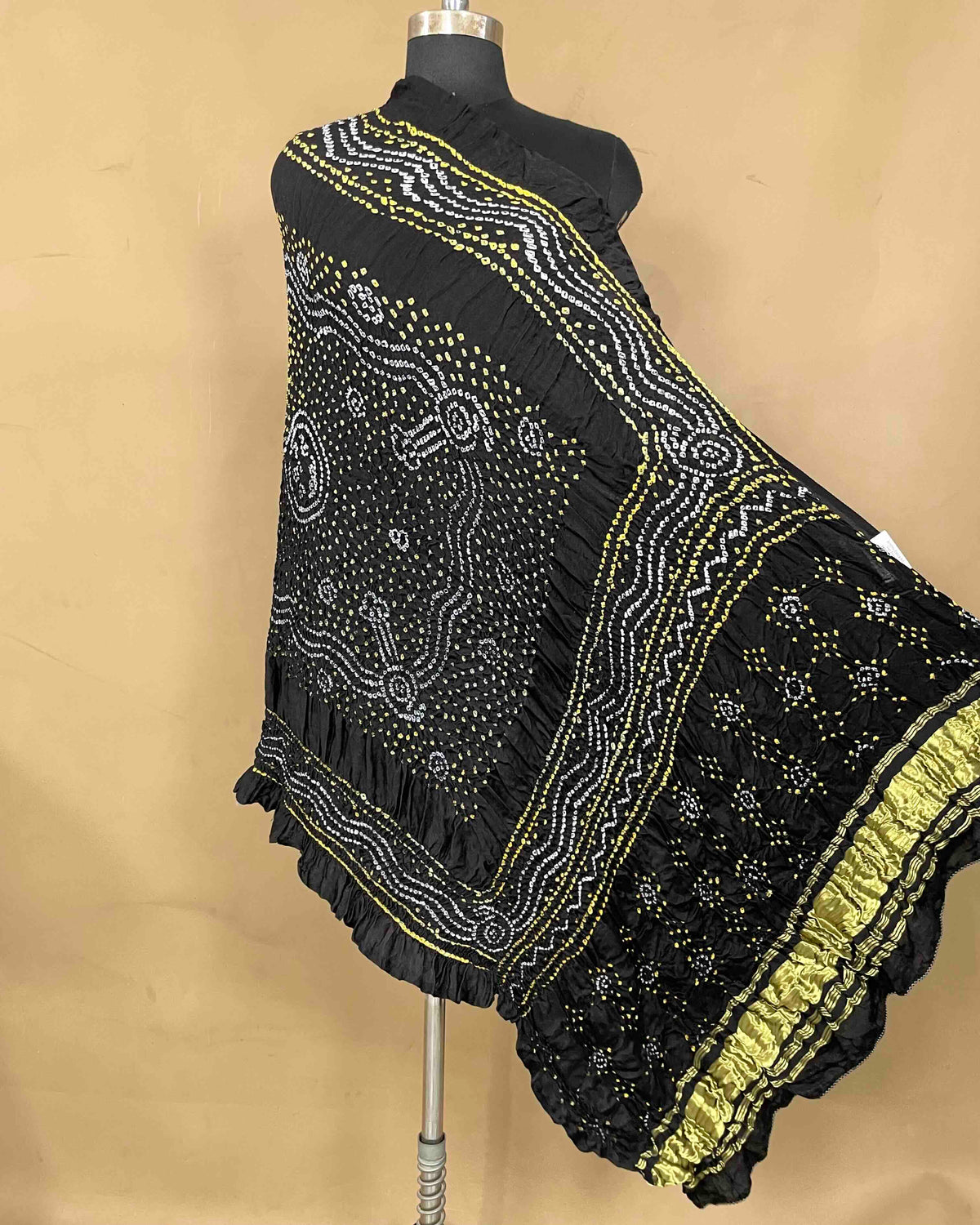 Black Gajji Bandhani Dupatta