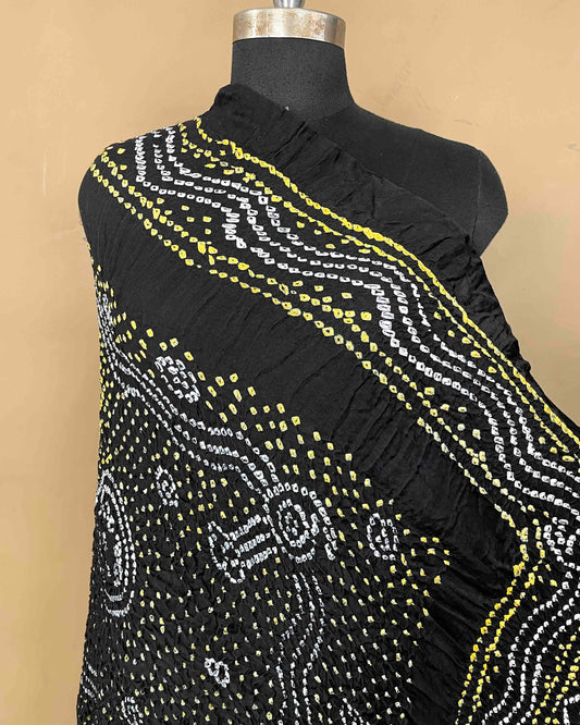 Black Gajji Bandhani Dupatta