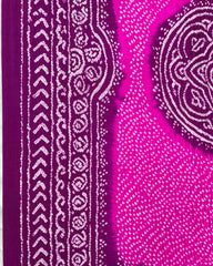 Purple & Pink Gajji Bandhani Dupatta