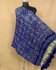 Blue Gajji Bandhani Dupatta