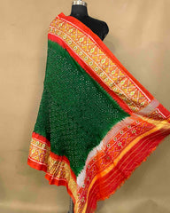 Orange & Green Bandhani Patola Dupatta