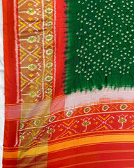 Orange & Green Bandhani Patola Dupatta