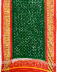 Orange & Green Bandhani Patola Dupatta