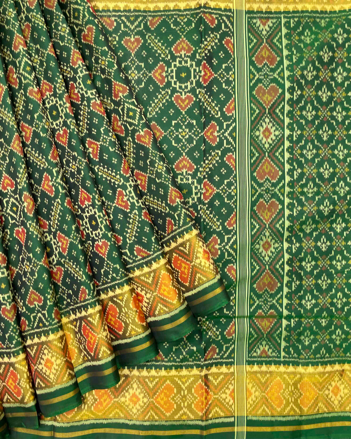 Green Manekchowk Patola Saree