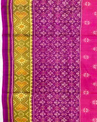 Purple & Pink Booty Scut Border Patola Saree