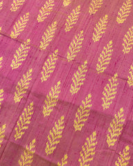 Green & Pink Fancy Designer Raw Silk Patola Saree