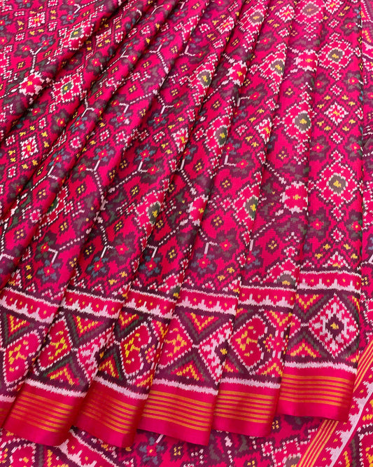 Pink Navratan Designer Patola Saree