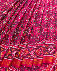 Pink Navratan Designer Patola Saree