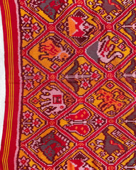 Red & Yellow Narikunj Designer Patola Saree