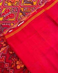 Red & Yellow Narikunj Designer Patola Saree