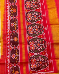 Red & Parrot Green Navratan Patola Saree