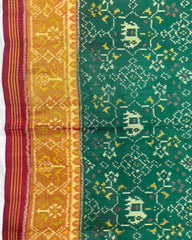 Red & Green Narikunj Navratan Mix Patola Saree