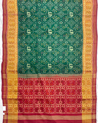 Red & Green Narikunj Navratan Mix Patola Saree