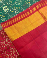 Red & Green Narikunj Navratan Mix Patola Saree