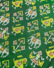 Red & Green Narikunj Patola Saree