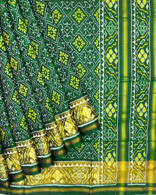 Green Panchanda Patola Saree