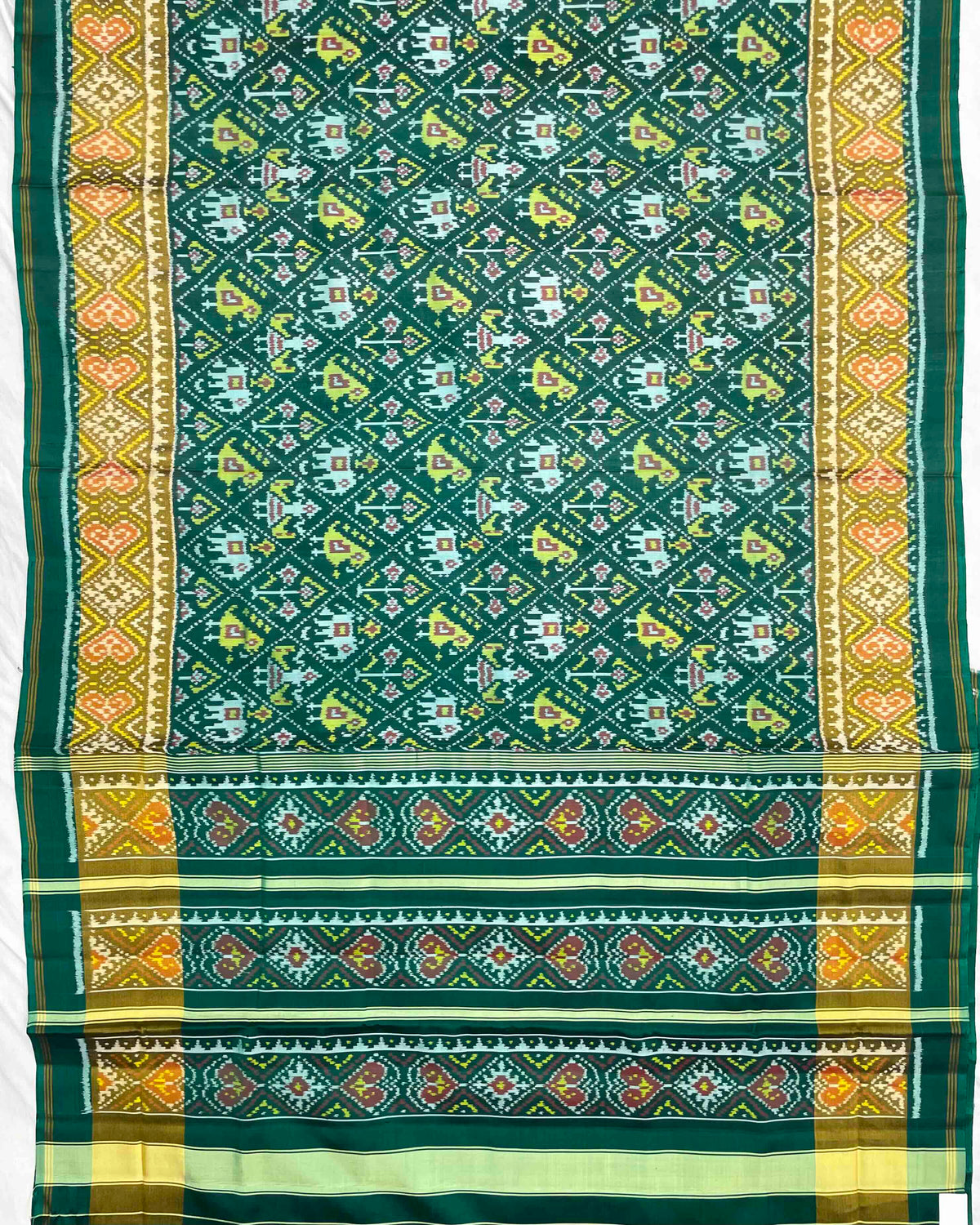 Rama Green Narikunj Patola Saree