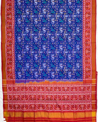 Red & Blue Narikunj Patola Saree