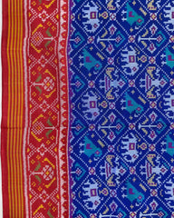 Red & Blue Narikunj Patola Saree