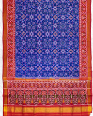 Red & Blue Navratan Panchanda Patola Saree