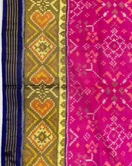 Blue & Pink Navratan Patola Saree