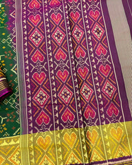 Purple & Green Navratan Patola Saree