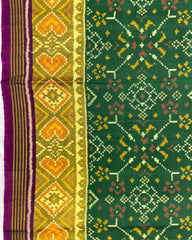 Purple & Green Navratan Patola Saree