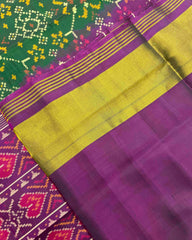 Purple & Green Navratan Patola Saree