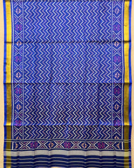 Blue Zig Zag Patola Dupatta